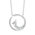 14k White Gold Diamond Pendant