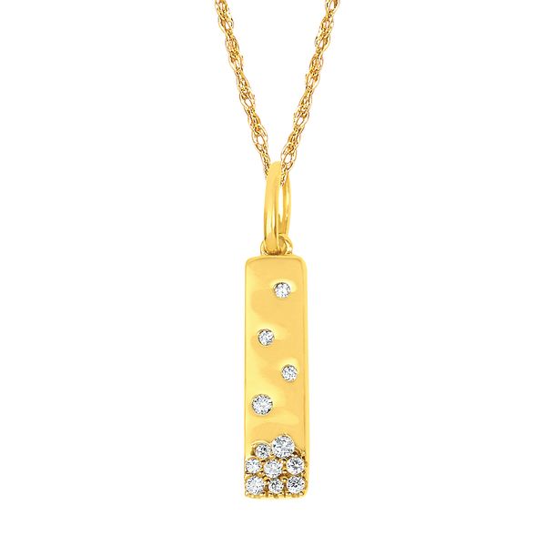 14k Yellow Gold Diamond Pendant