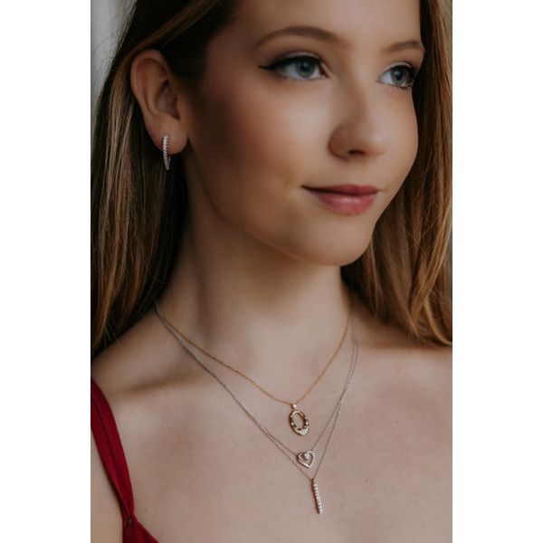 14k Yellow Gold Diamond Pendant - Image 2