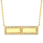14k Yellow Gold Diamond Pendant