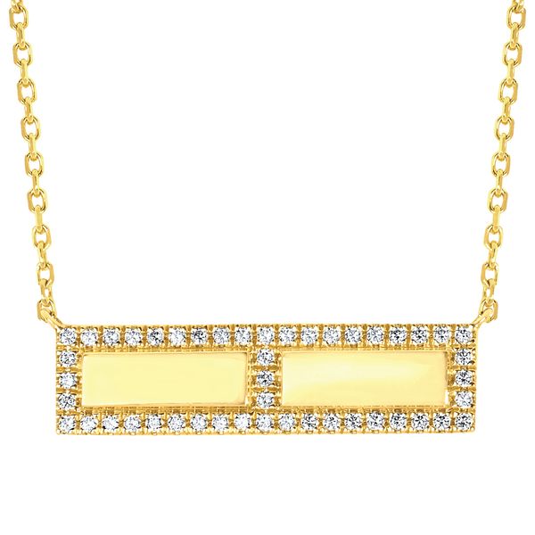 14k Yellow Gold Diamond Pendant