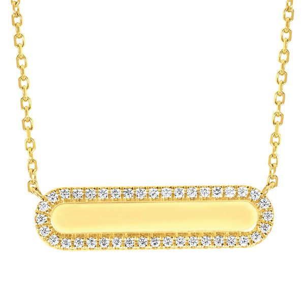 14k Yellow Gold Diamond Pendant