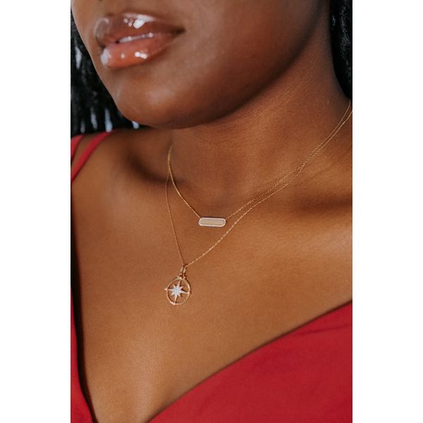 14k Yellow Gold Diamond Pendant - Image 2