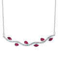 14k White Gold Gemstone Pendant