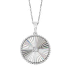 14k White Gold Diamond Pendant