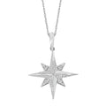 14k White Gold Diamond Pendant