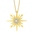 14k Yellow Gold Diamond Pendant