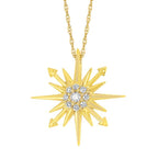 14k Yellow Gold Diamond Pendant