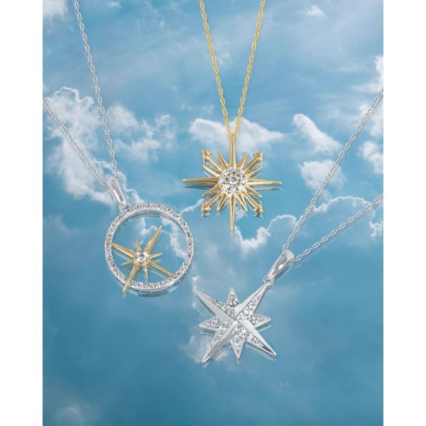14k Yellow Gold Diamond Pendant - Image 2
