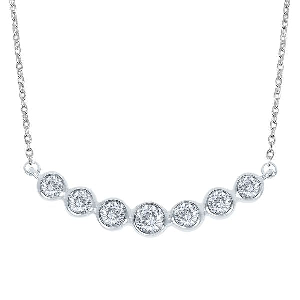 14k White Gold Diamond Pendant