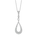 14k White Gold Diamond Pendant