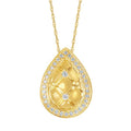 14k Yellow Gold Diamond Pendant
