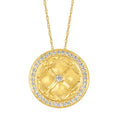 14k Yellow Gold Diamond Pendant