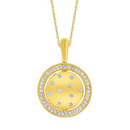 14k Yellow Gold Diamond Pendant