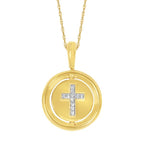 14k Yellow Gold Diamond Pendant - Image 2