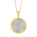14k Yellow Gold Diamond Pendant