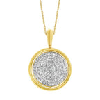 14k Yellow Gold Diamond Pendant