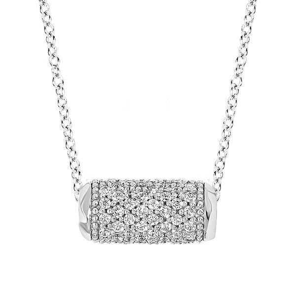 14k White Gold Diamond Pendant