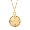 14k Yellow Gold Diamond Pendant