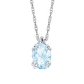 10k White Gold Gemstone Pendant