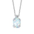 10k White Gold Gemstone Pendant