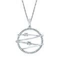 10k White Gold Diamond Pendant