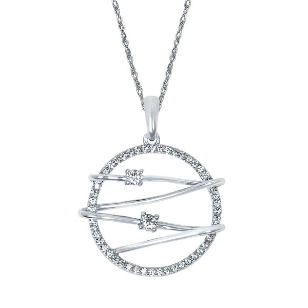 10k White Gold Diamond Pendant