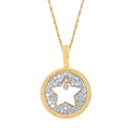 14k Yellow Gold Diamond Pendant