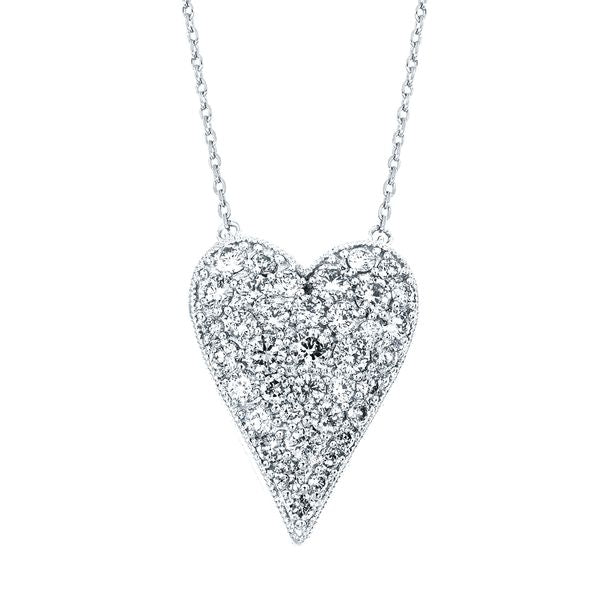 14k White Gold Diamond Pendant