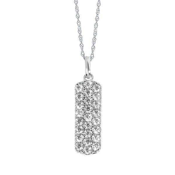 14k White Gold Diamond Pendant