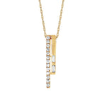 14k Yellow Gold Diamond Pendant