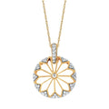 14k Yellow Gold Diamond Pendant