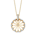 14k Yellow Gold Diamond Pendant