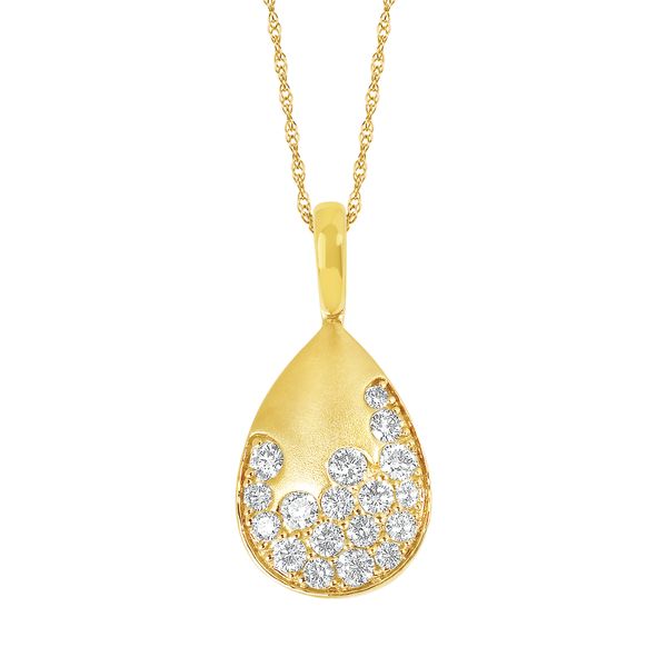 14k Yellow Gold Diamond Pendant