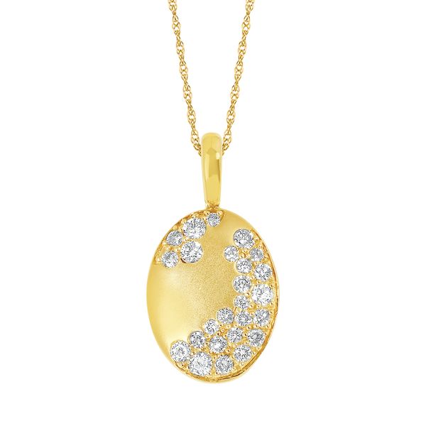 14k Yellow Gold Diamond Pendant
