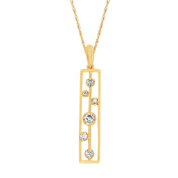 14k Yellow Gold Diamond Pendant