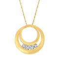 14k Yellow Gold Diamond Pendant