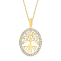 14k Yellow Gold Diamond Pendant