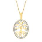 14k Yellow Gold Diamond Pendant