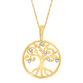 14k Yellow Gold Diamond Pendant