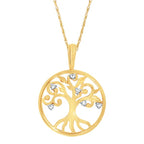 14k Yellow Gold Diamond Pendant