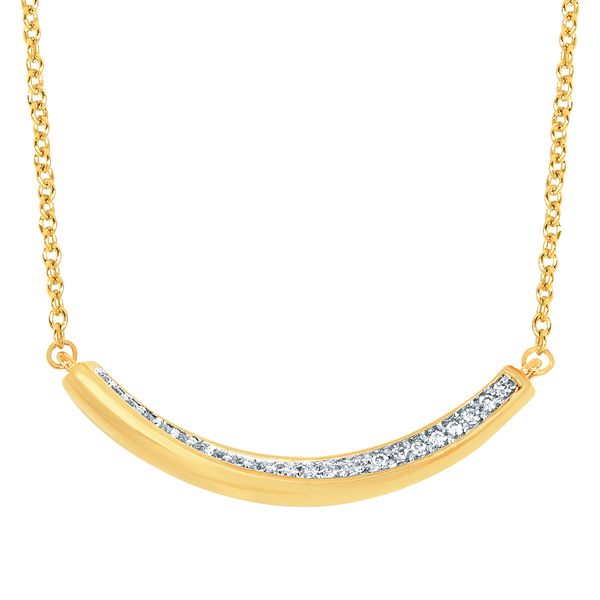 14k Yellow Gold Diamond Pendant