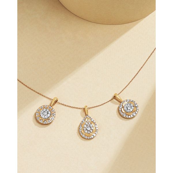 14k Yellow Gold Diamond Pendant - Image 2