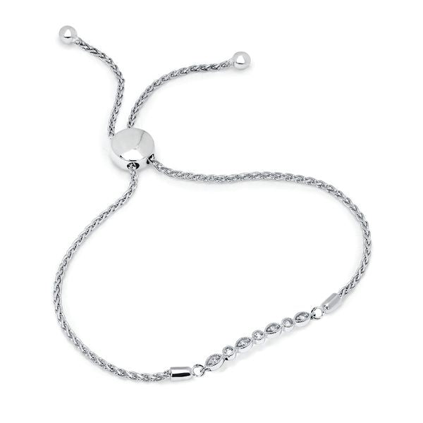 Sterling Silver Diamond Bracelet