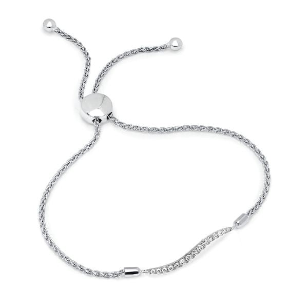 Sterling Silver Diamond Bracelet
