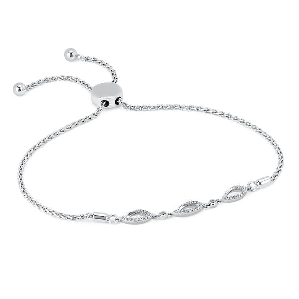 Sterling Silver Diamond Bracelet