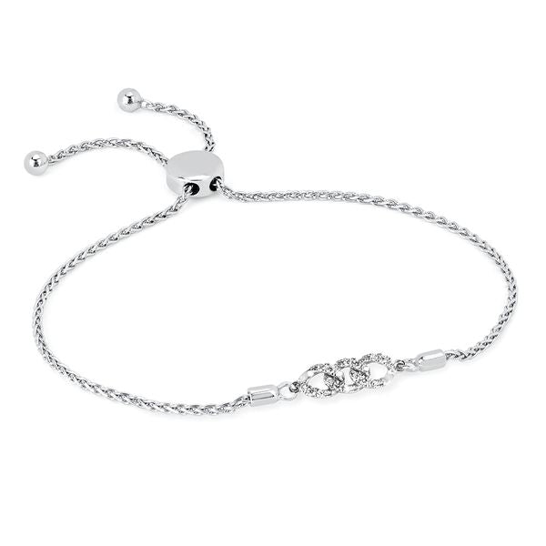 Sterling Silver Diamond Bracelet