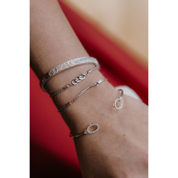 Sterling Silver Diamond Bracelet - Image 3