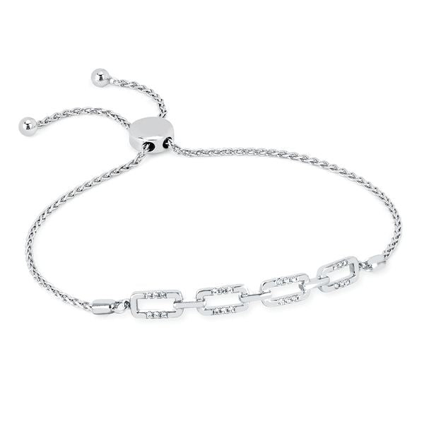 Sterling Silver Diamond Bracelet