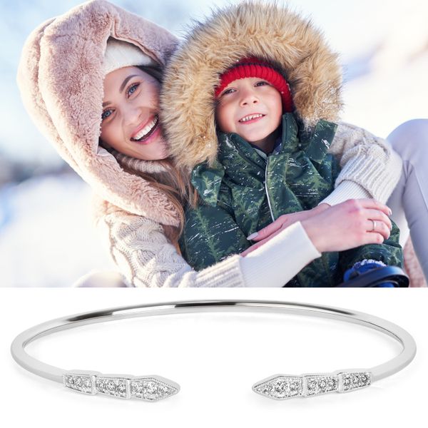 14k White Gold Diamond Bracelet - Image 3
